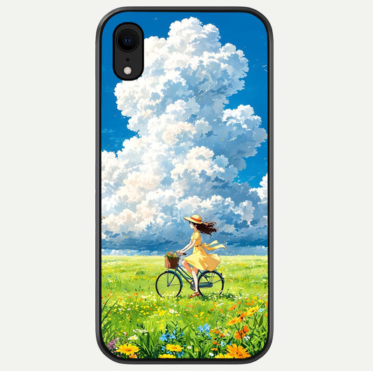 Breezy Meadow Ride Glass Case For iPhone Xr by Custom World