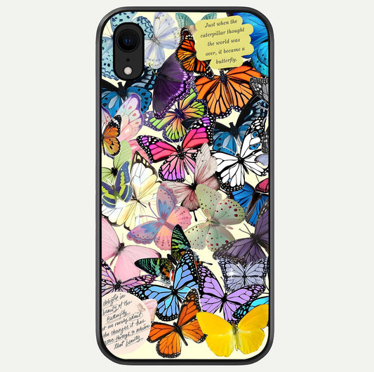 Butterflies Petal Dream Glass Case For iPhone Xr by Custom World