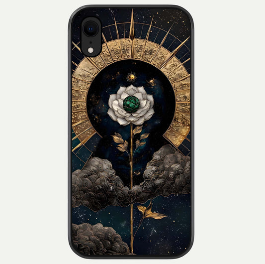 Celestial Lotus Morang Glass Case For iPhone Xr by Custom World