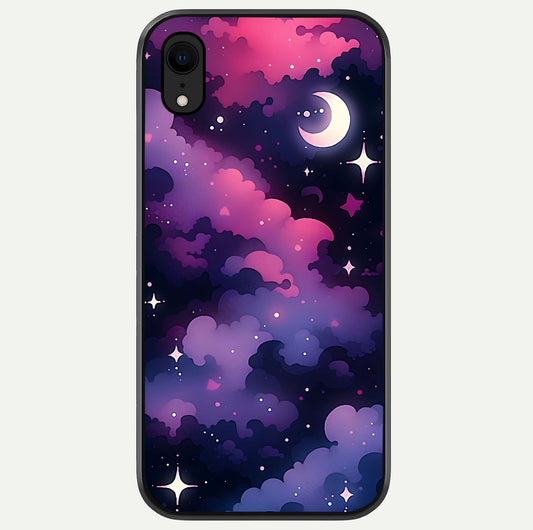 Celestial Moon Magic Glass Case For iPhone Xr by Custom World