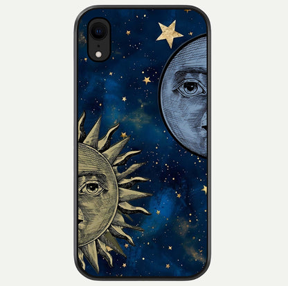 Celestial Moon With Sun Glass Case For iPhone Xr by Custom World