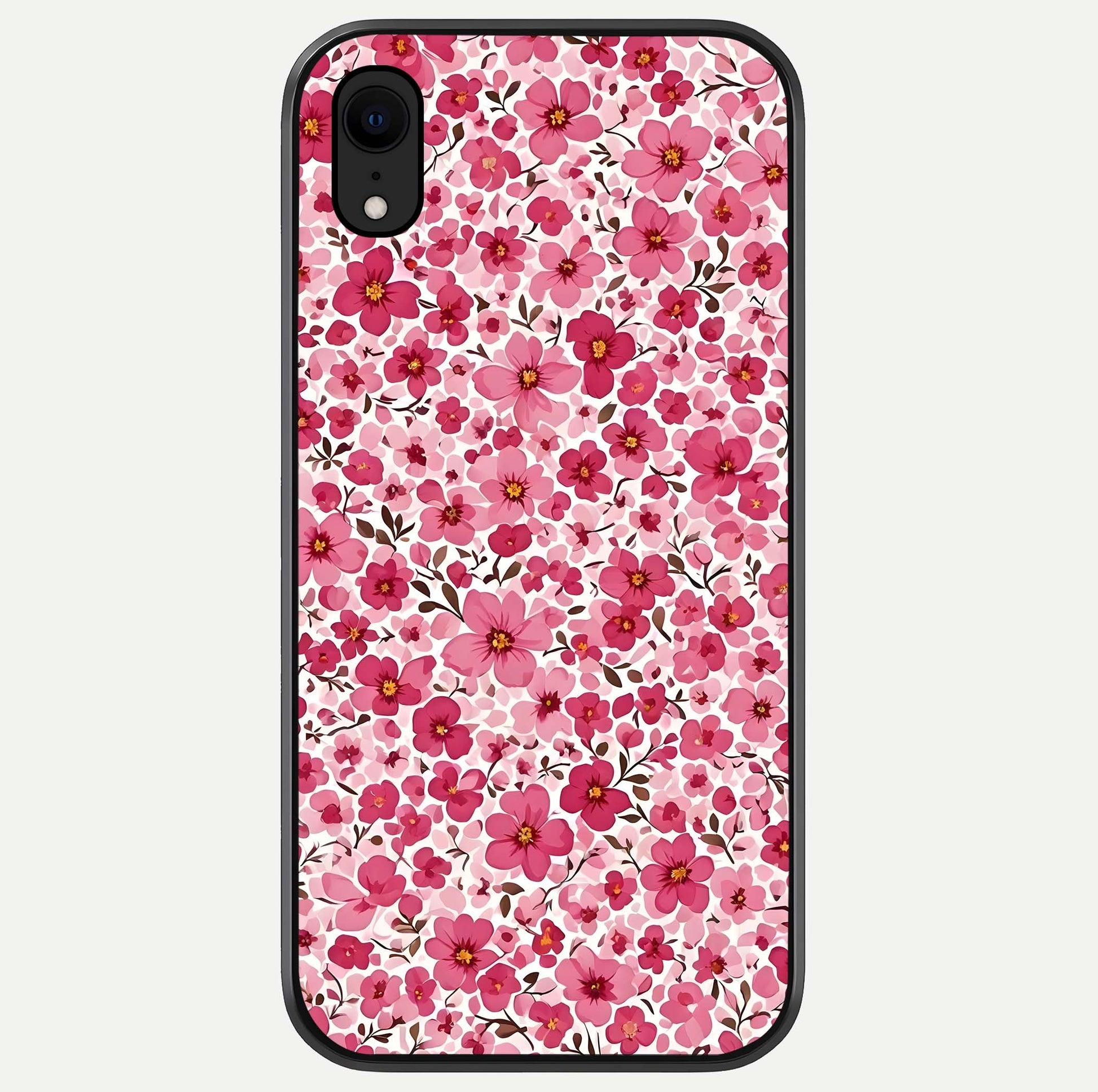 Cherry Blossom Charm Glass Case For iPhone Xr by Custom World