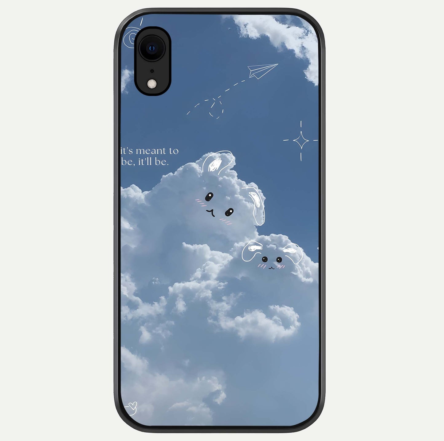 Cloud Bunny Dreams Glass Case For iPhone Xr by Custom World