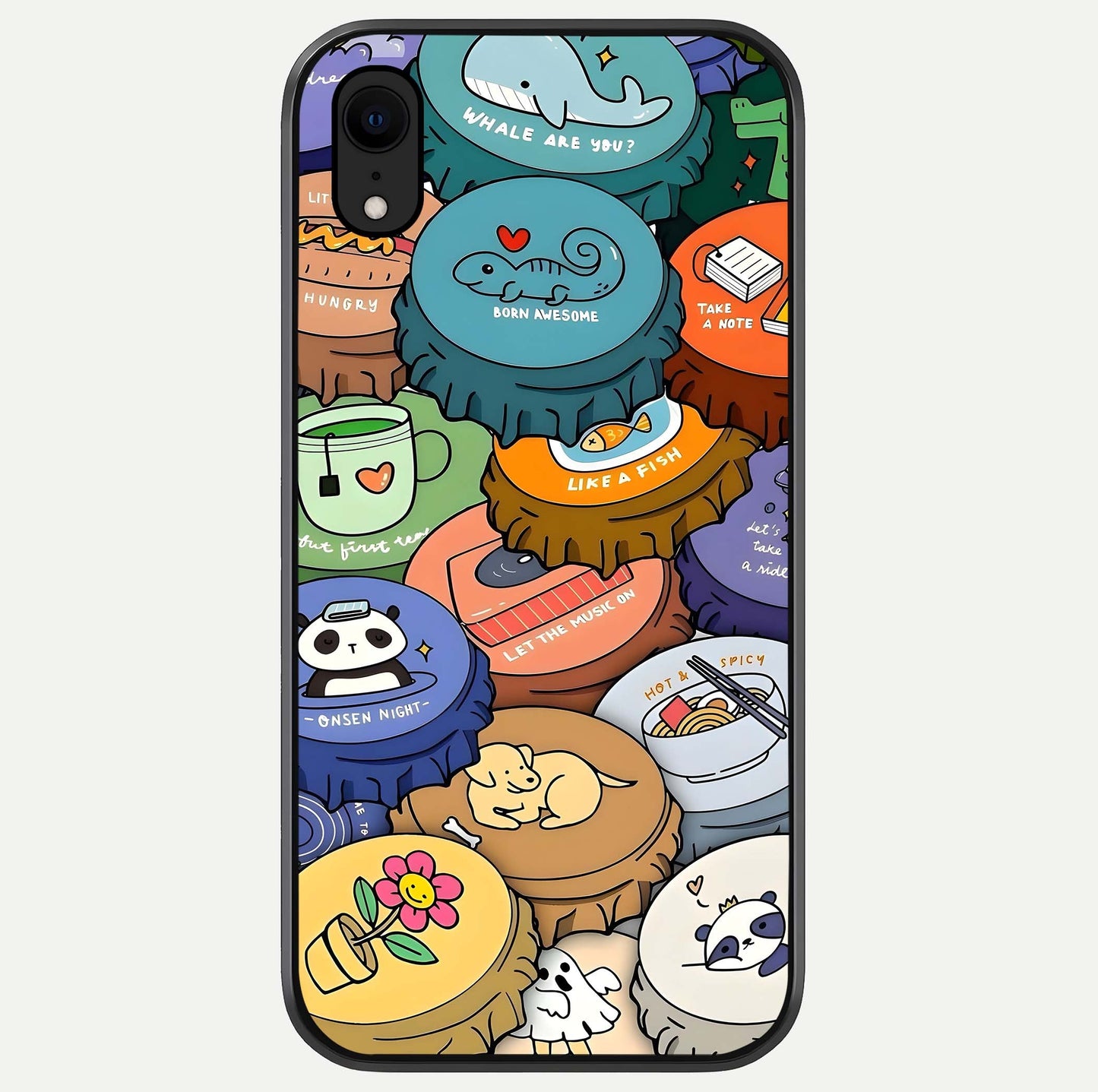 Coins Patterns Glass Case For iPhone Xr by Custom World