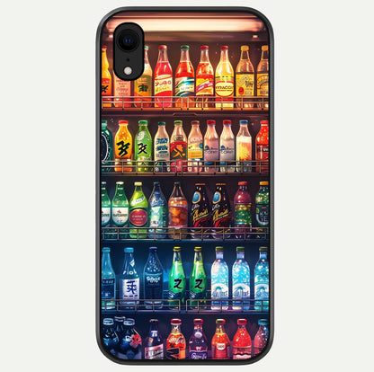 Colorful Soda Bottles Glass Case For iPhone Xr by Custom World