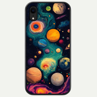 Cosmic Planet Journey Glass Case For iPhone Xr by Custom World