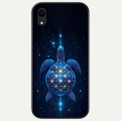 Crimson Blue Turtle Glass Case For iPhone Xr by Custom World