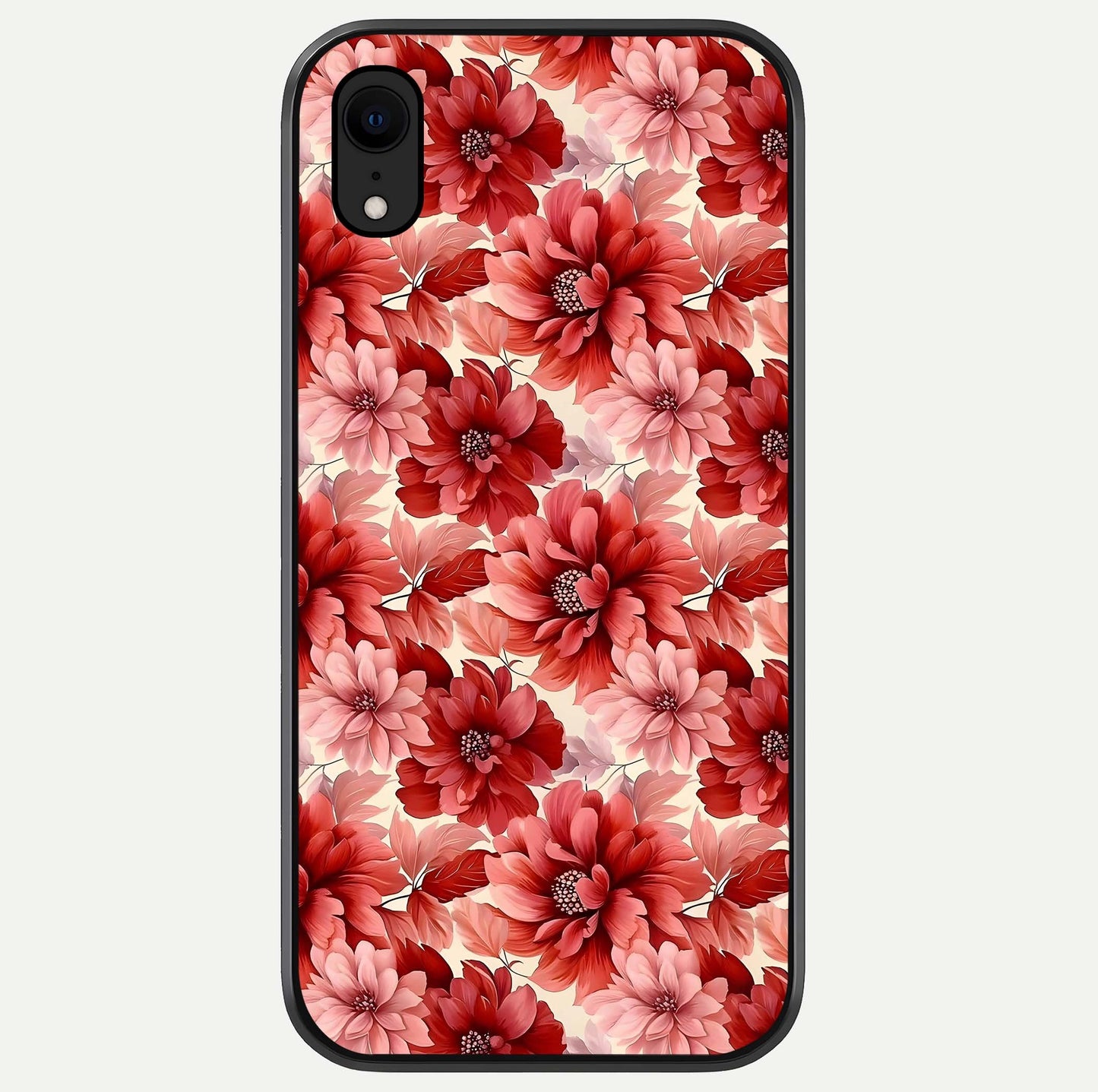 Crimson Love Petals Glass Case For iPhone Xr by Custom World