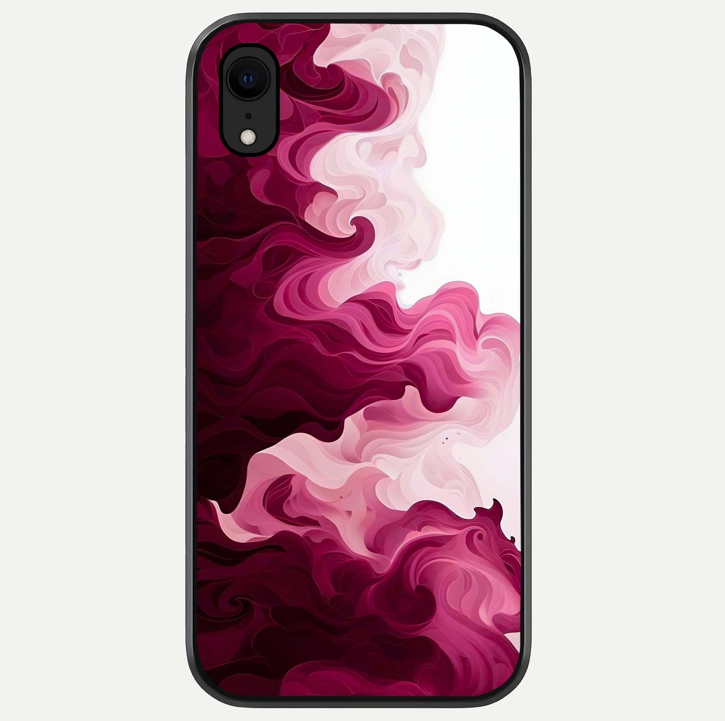Crimson Wave Flow Glass Case For iPhone Xr by Custom World