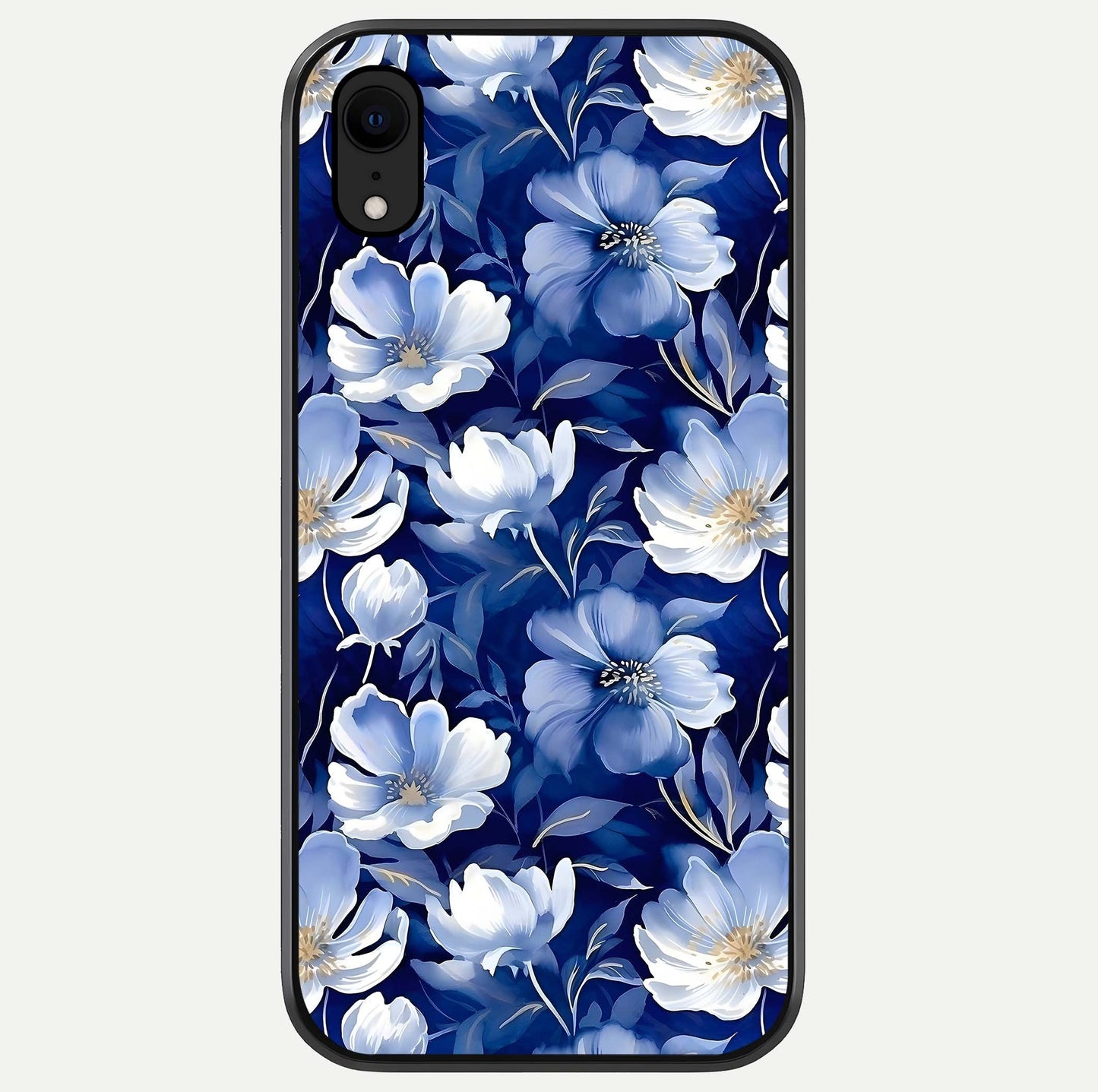 Cute Floral Patterns Glass Case For iPhone Xr by Custom World