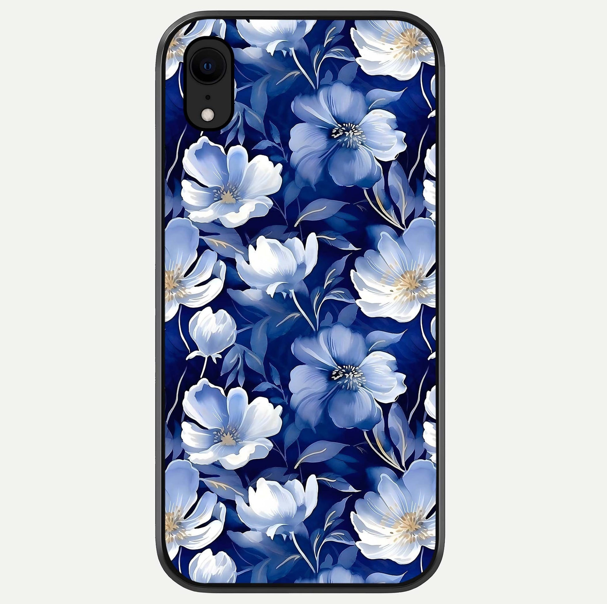 Cute Floral Patterns Glass Case For iPhone Xr by Custom World