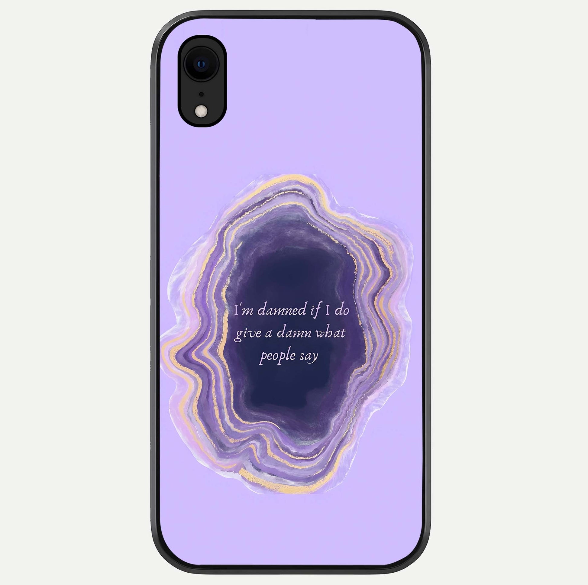 Damned People Quote Glass Case For iPhone Xr by Custom World