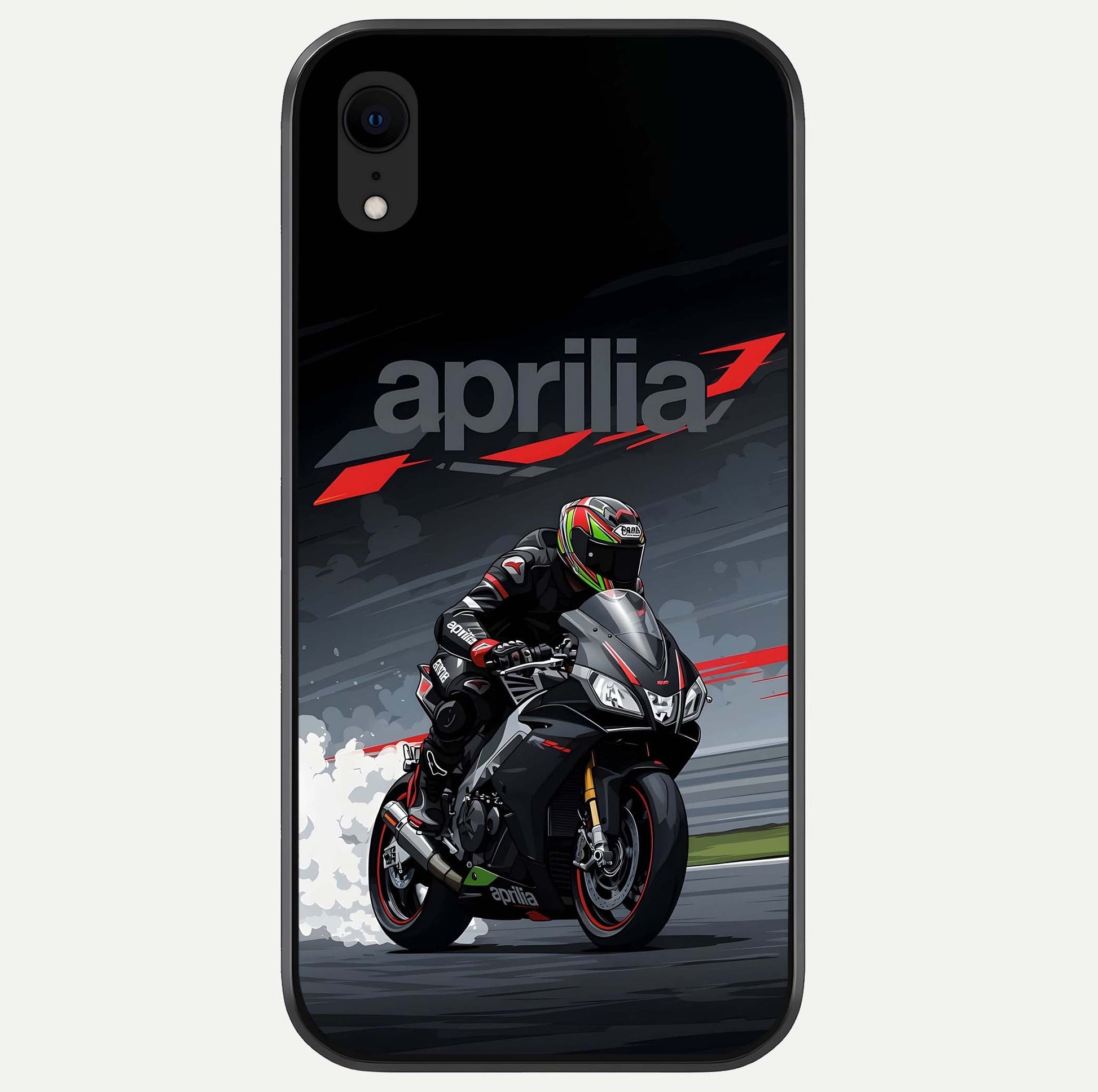 Dark Aprilla Glass Case For iPhone Xr by Custom World
