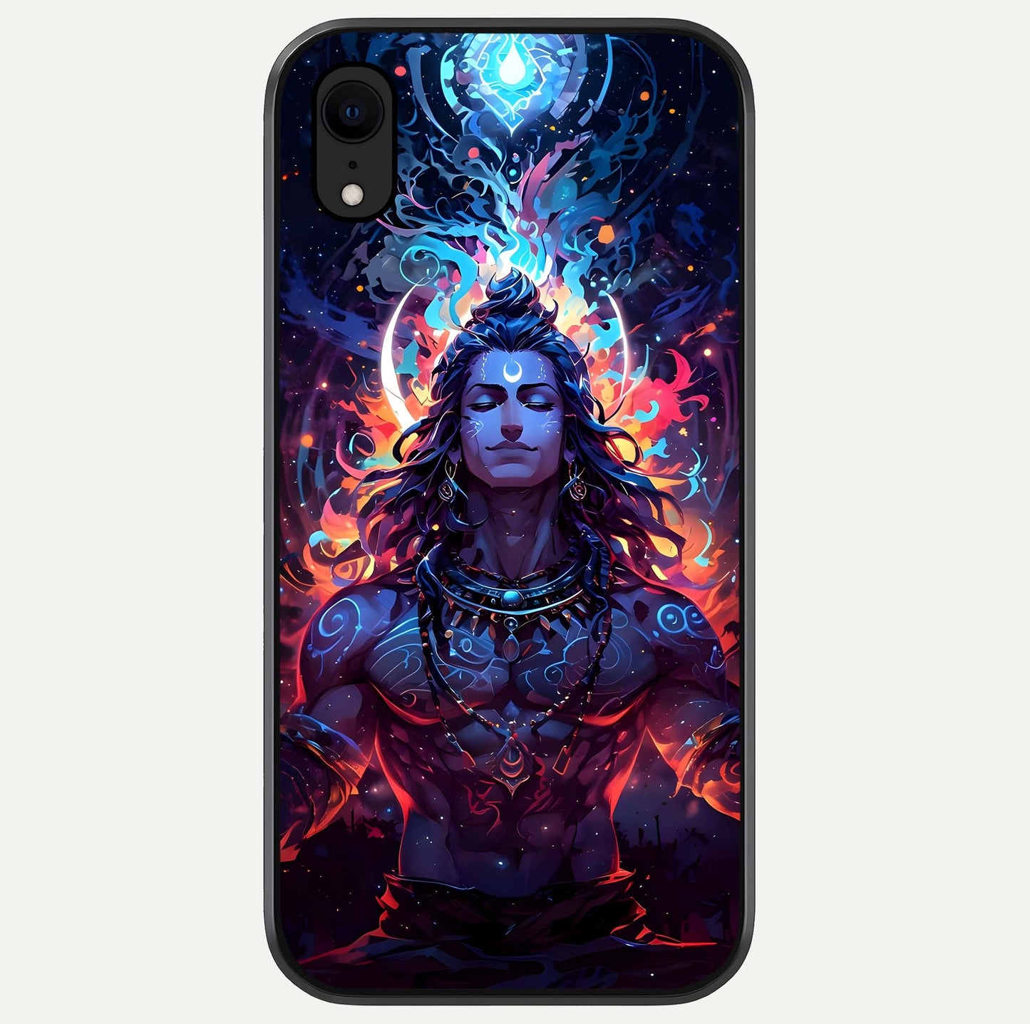 Divine Fire Shiv Glass Case For iPhone Xr by Custom World