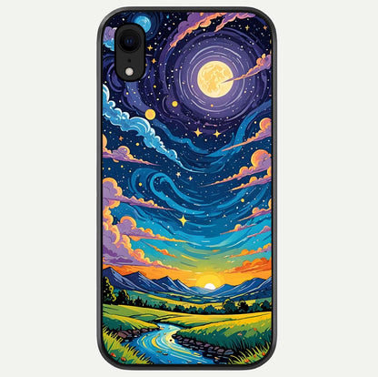 Dreamy Night Landscape Glass Case For iPhone Xr by Custom World