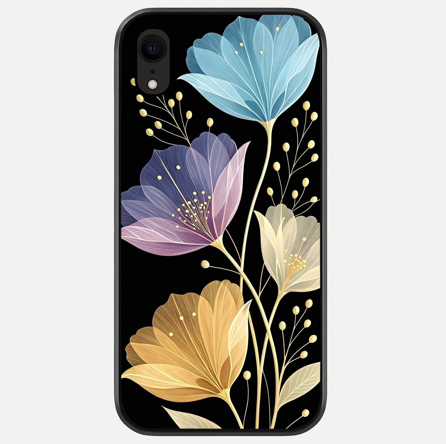 Flower Bloom Glow Glass Case For iPhone Xr by Custom World