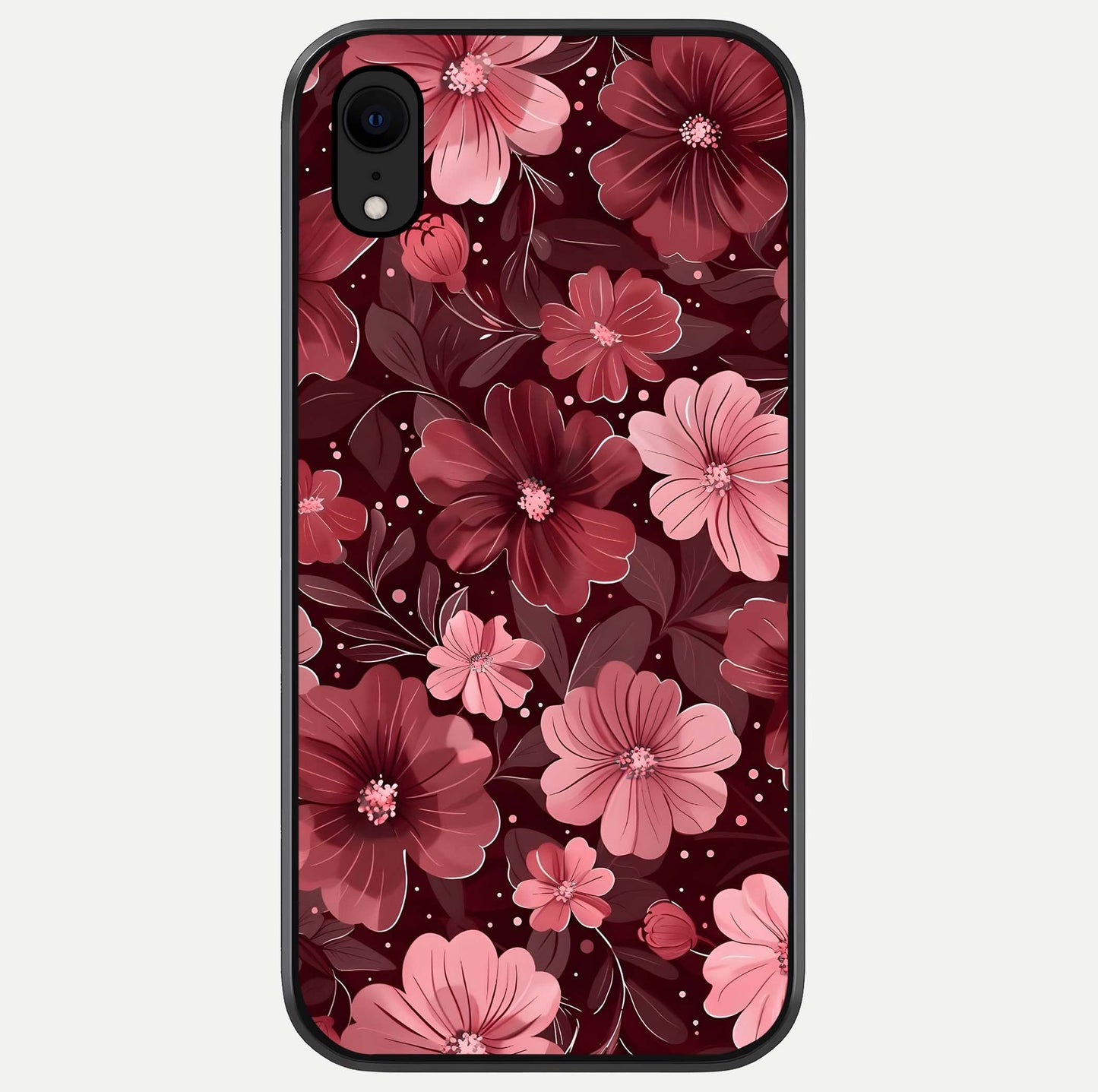 Flower Blush Bloom Glass Case For iPhone Xr by Custom World