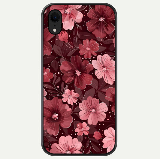 Flower Blush Bloom Glass Case For iPhone Xr by Custom World