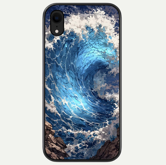 Giant Ocean Wave Glass Case For iPhone Xr by Custom World