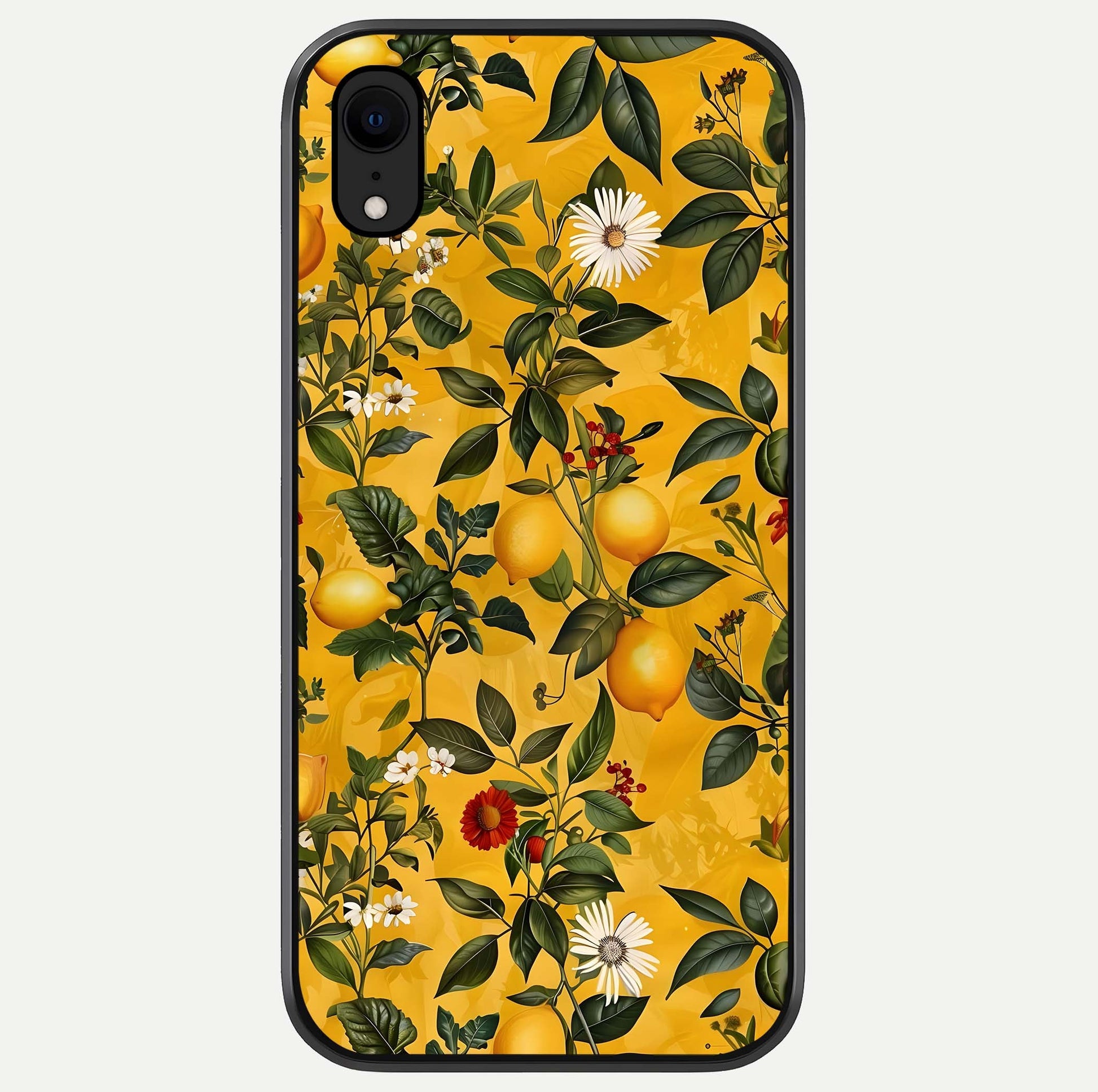 Golden Lemon Field Glass Case For iPhone Xr by Custom World