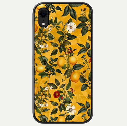 Golden Lemon Field Glass Case For iPhone Xr by Custom World