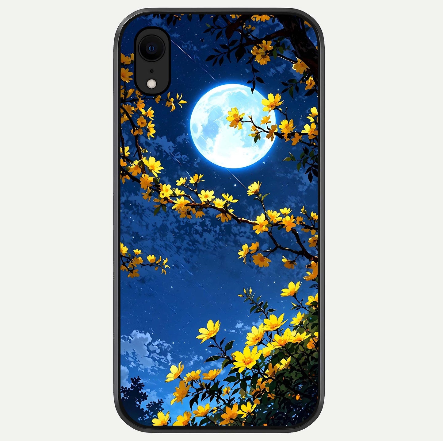 Golden Night Glow Glass Case For iPhone Xr by Custom World