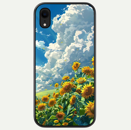 Golden Sun Glory Glass Case For iPhone Xr by Custom World