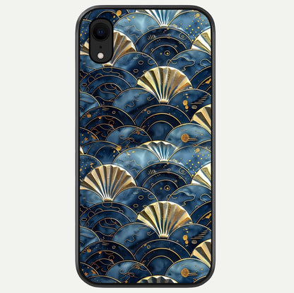 Golden Wave Luxe Glass Case For iPhone Xr by Custom World