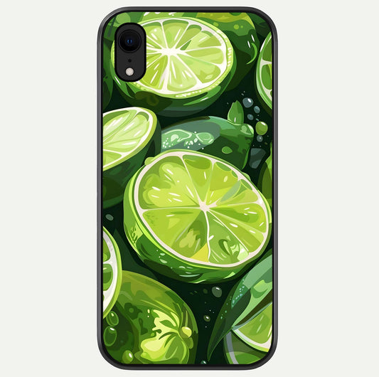 Green Lemon Glass Case For iPhone Xr by Custom World