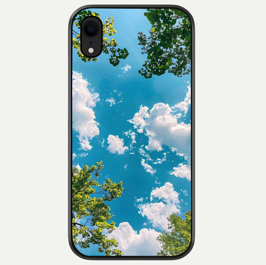 Greenery Sky Glass Case For iPhone Xr by Custom World