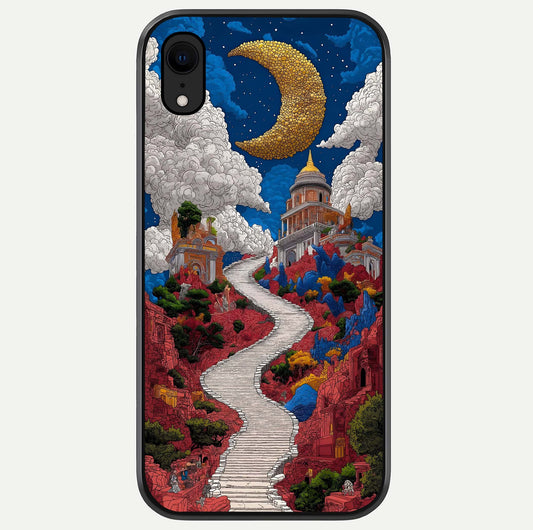 Heavenly Moon Path Glass Case For iPhone Xr by Custom World