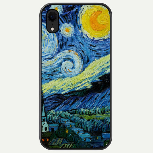 Inspired Van Gogh Art Glass Case For iPhone Xr by Custom World