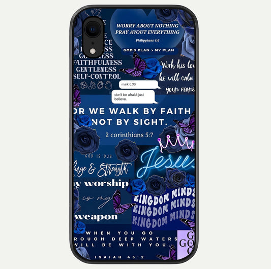 Kingdom Faith Glow Glass Case For iPhone Xr by Custom World