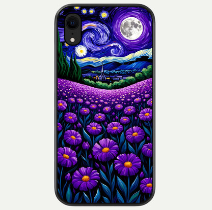 Lavender Moon Field Glass Case For iPhone Xr by Custom World