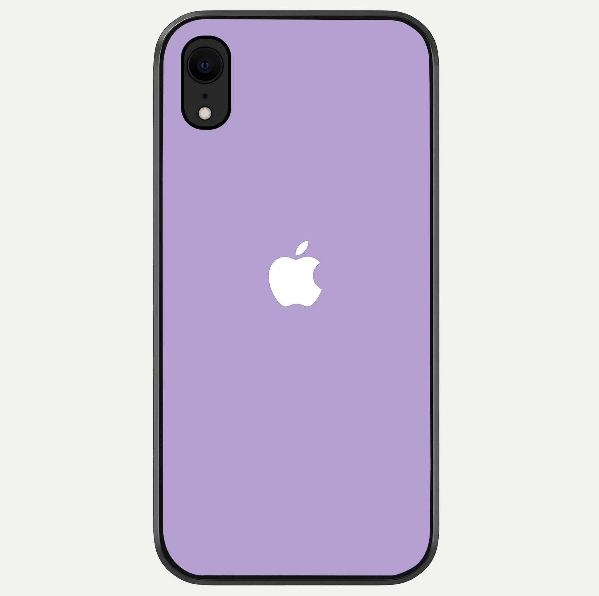 Lavender Soft Minimal Glass Case For iPhone Xr by Custom World