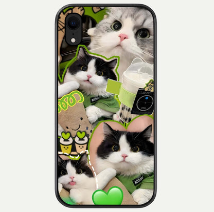 Matcha Cats Mood Glass Case For iPhone Xr by Custom World