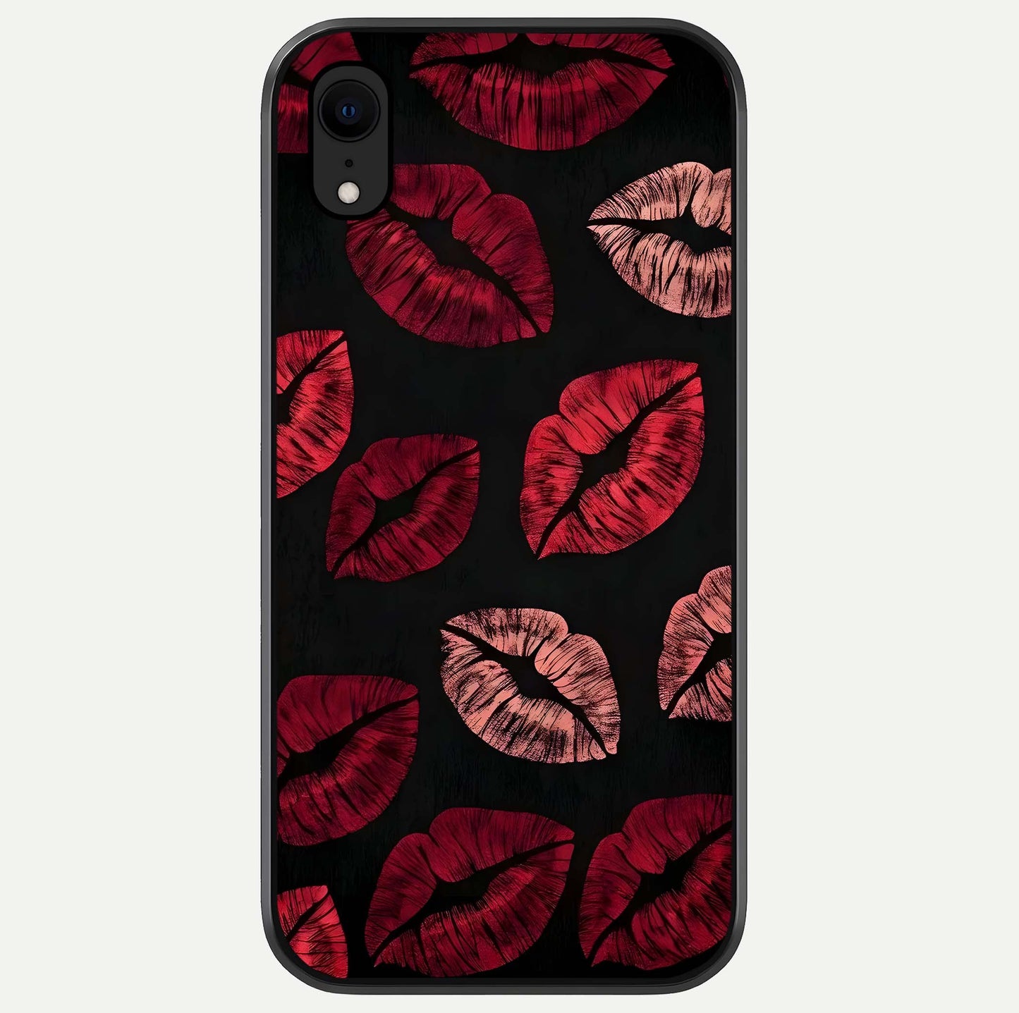 Midnight Kiss Love Glass Case For iPhone Xr by Custom World