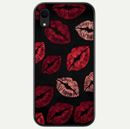 Midnight Kiss Love Glass Case For iPhone Xr by Custom World