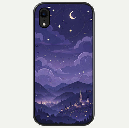 Minimal Night View Glass Case For iPhone Xr by Custom World