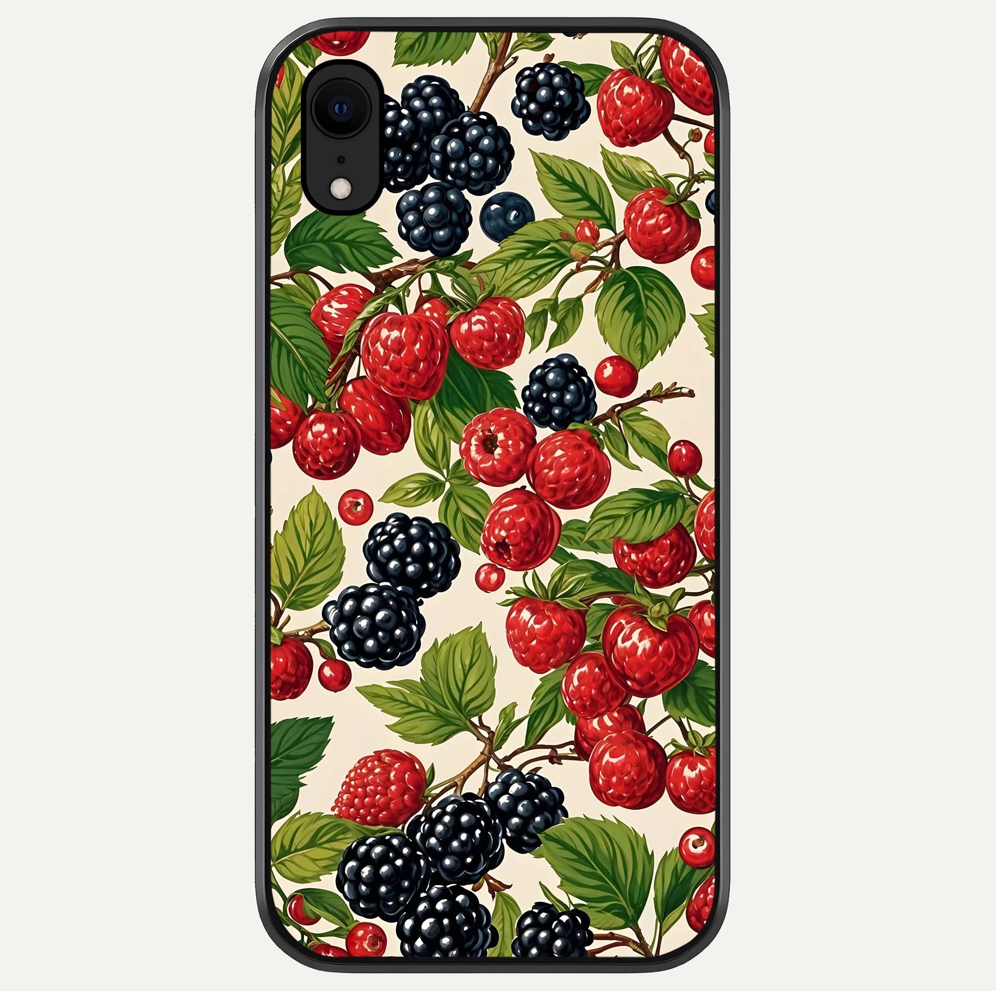 Mixed Berry Collage Glass Case For iPhone Xr by Custom World