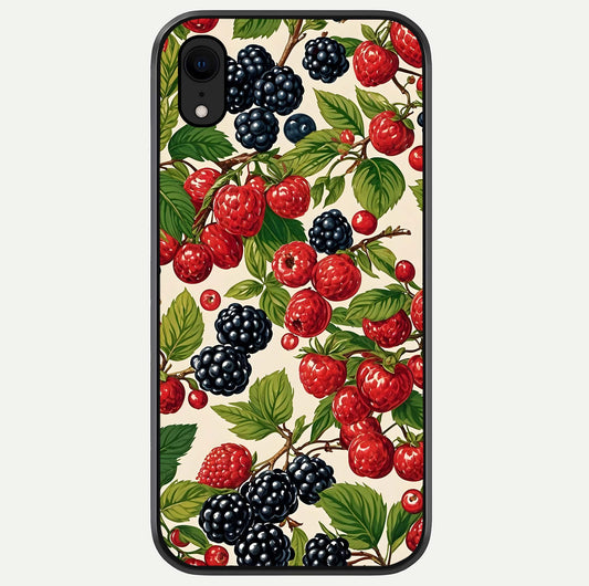 Mixed Berry Collage Glass Case For iPhone Xr by Custom World