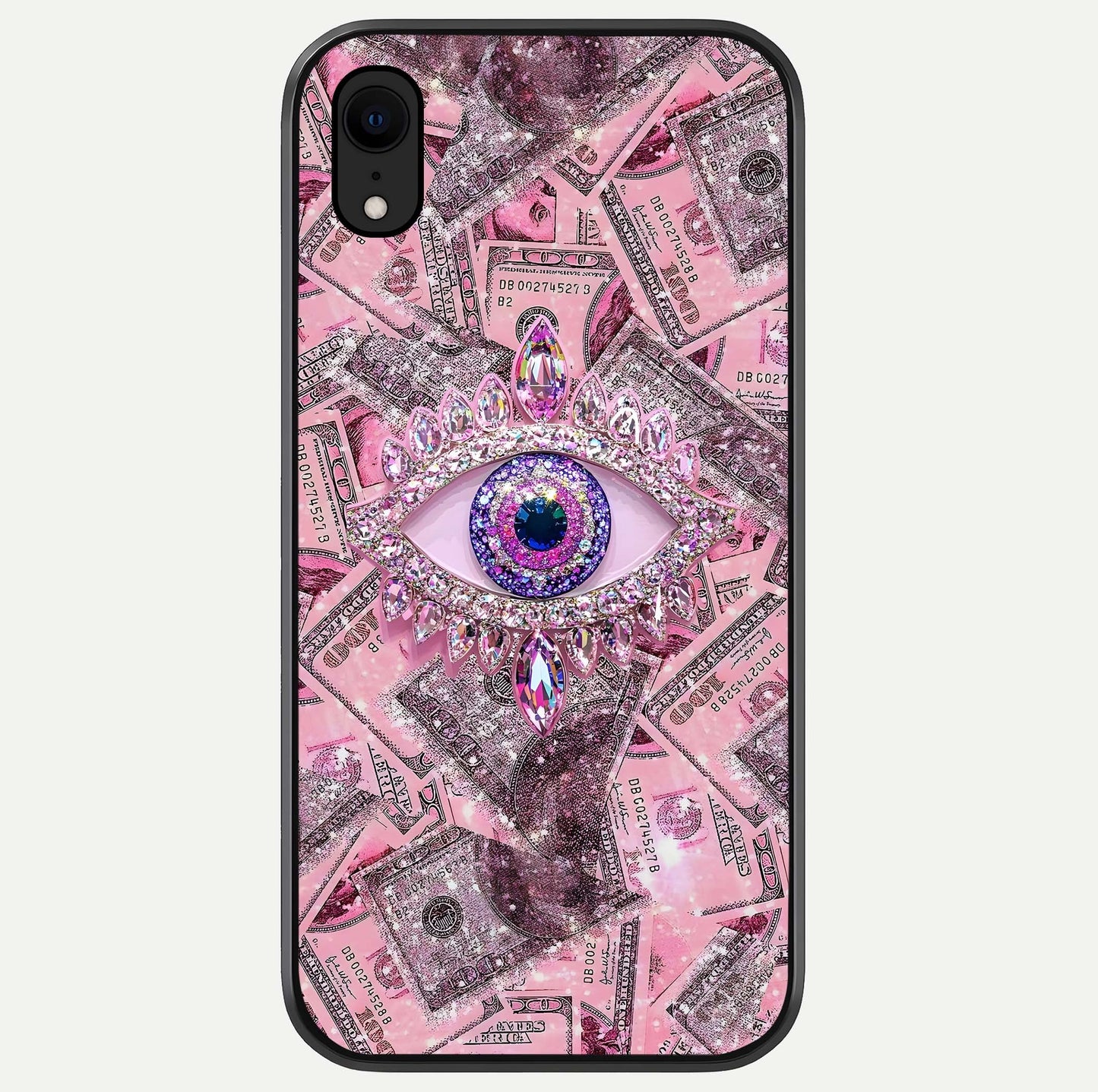 Money Eye Luxe Glass Case For iPhone Xr by Custom World