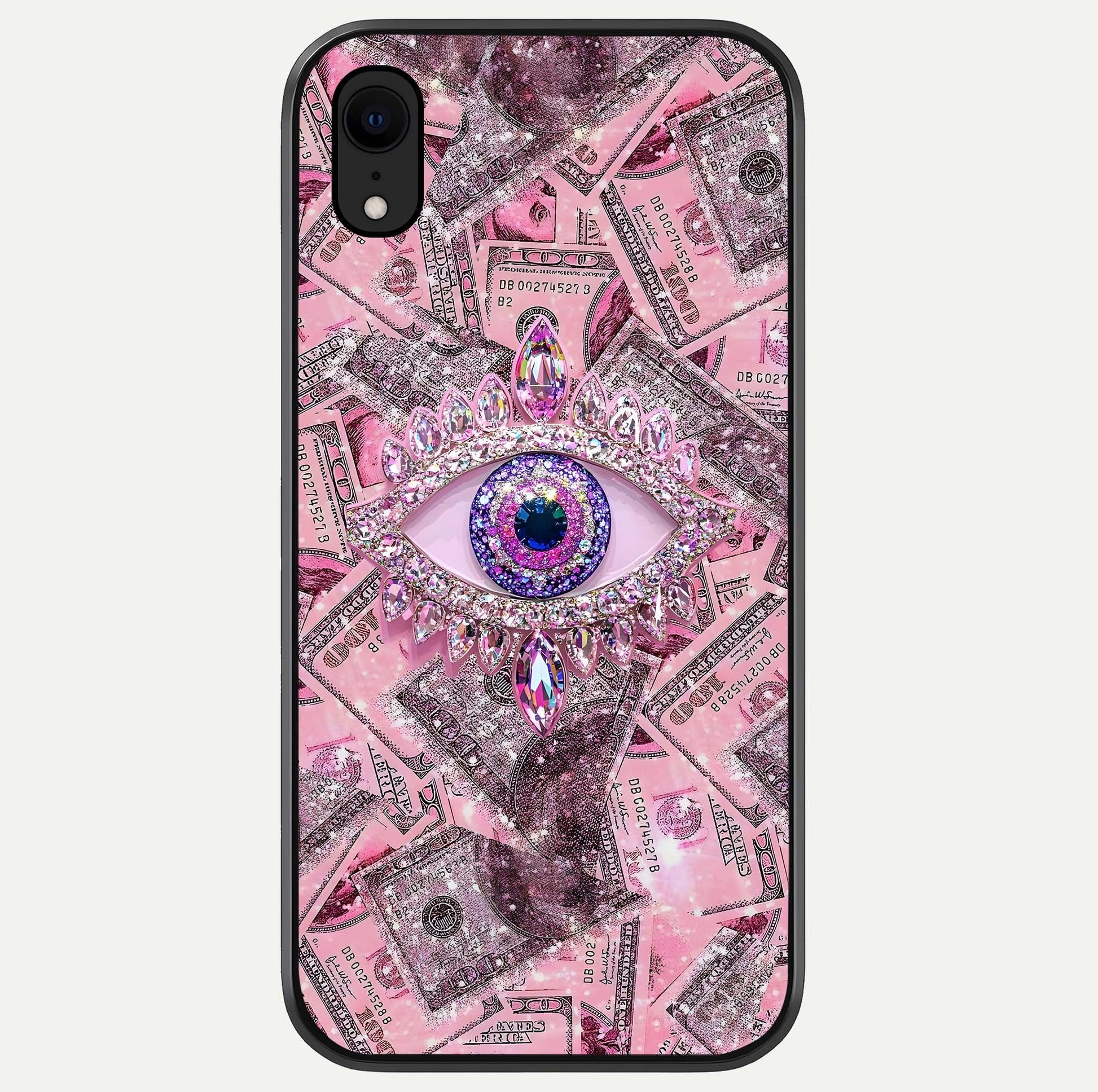 Money Eye Luxe Glass Case For iPhone Xr by Custom World