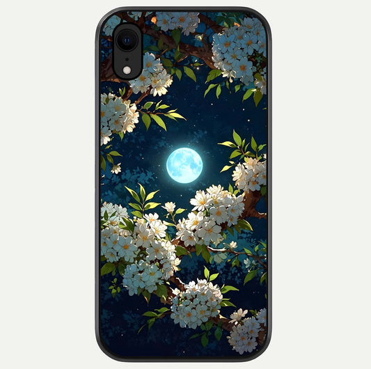 Moonlit Blossom Dream Glass Case For iPhone Xr by Custom World