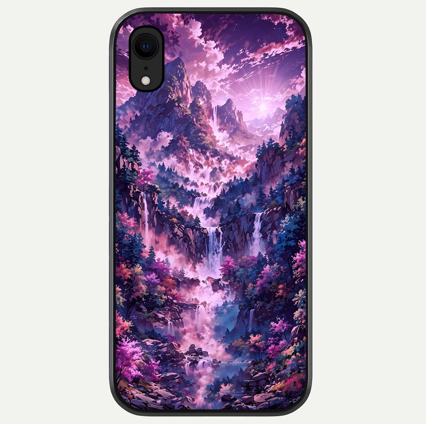 Mystic Cascade Peaks Glass Case For iPhone Xr by Custom World