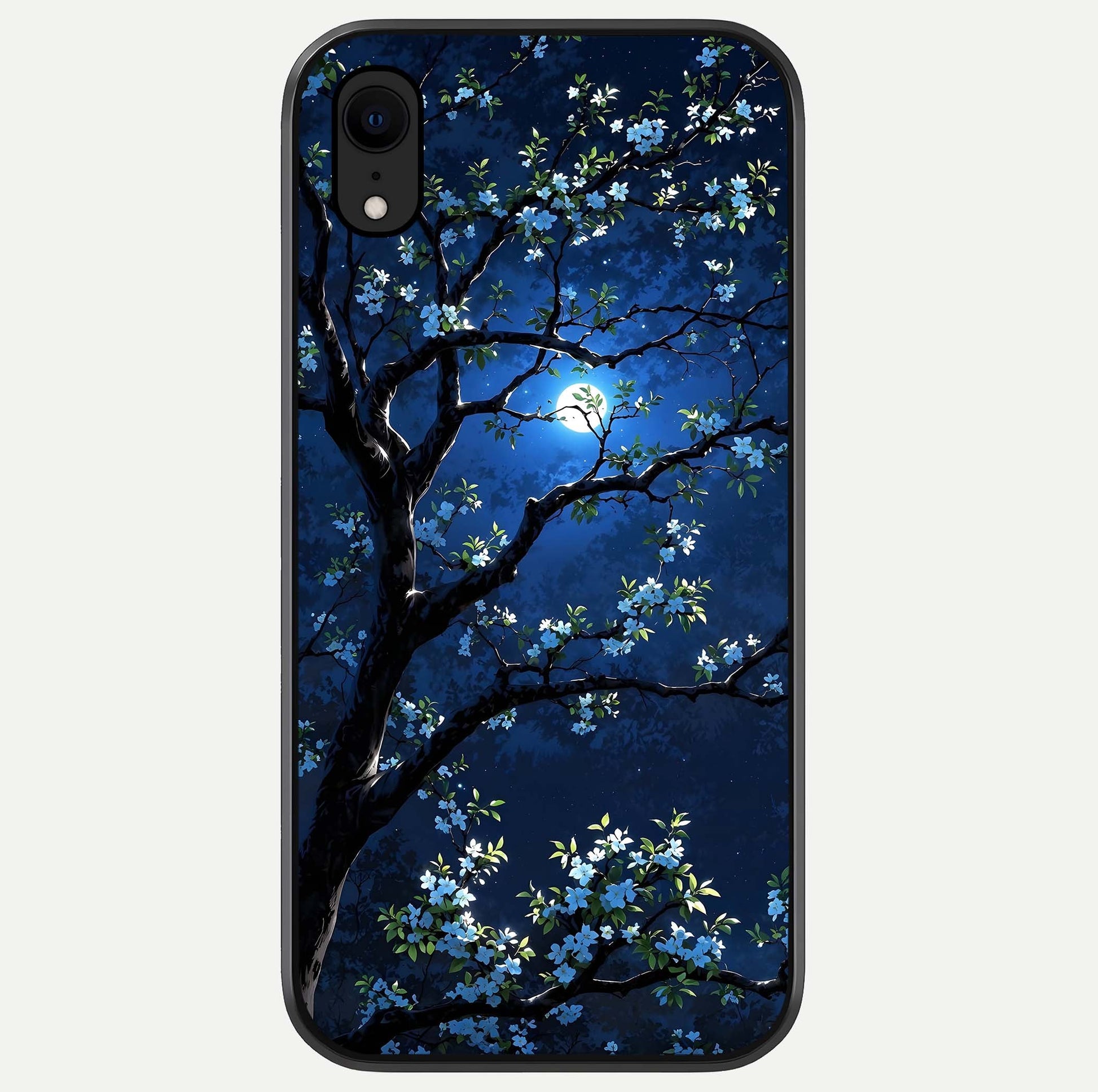Mystic Floral Night Glass Case For iPhone Xr by Custom World