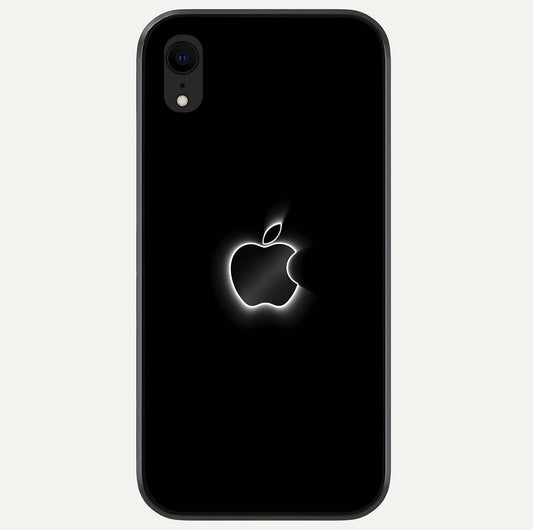Neon Apple Glow Glass Case For iPhone Xr by Custom World