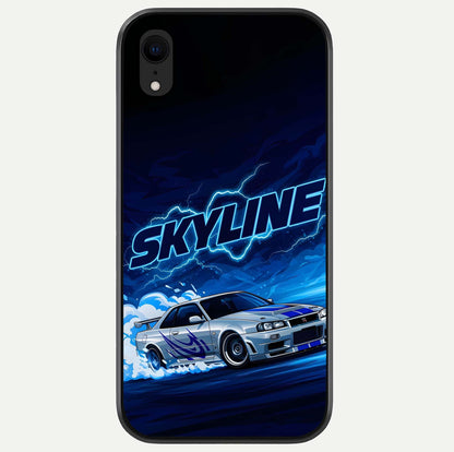 Neon Drift Beast Glass Case For iPhone Xr by Custom World