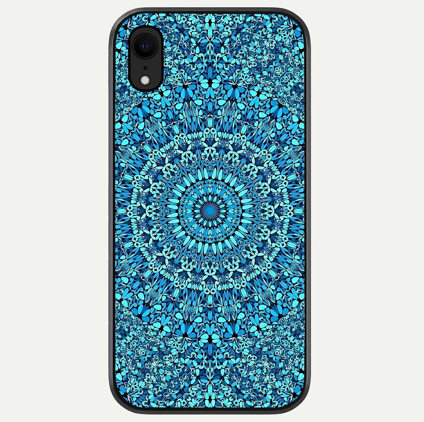 Ocean Bloom Mandala Glass Case For iPhone Xr by Custom World