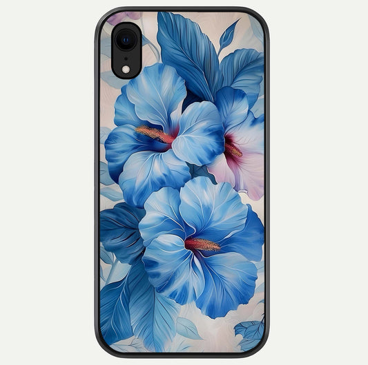 Ocean Hibiscus Grace Glass Case For iPhone Xr by Custom World